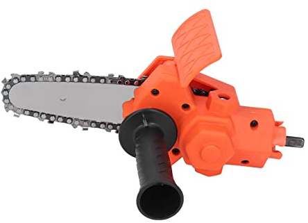 Obetuens Chainsaw Drill Attachment, Electric Drill To Saw Adapter Conersion Head Portable Chainsaw Attachment Set for Wood Cutting, Steel Pipe Plastic Cutting