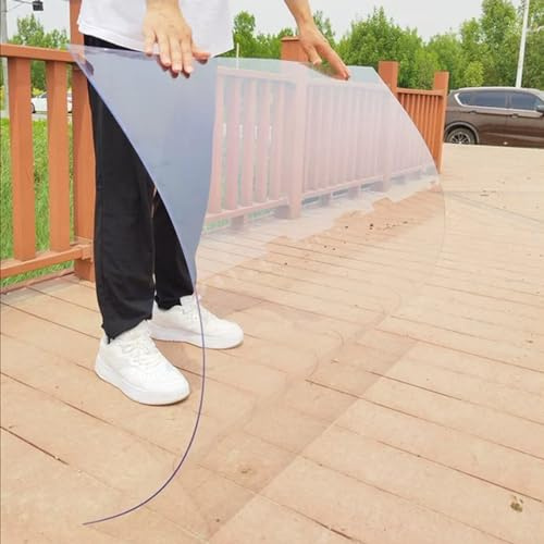 Dachplatten Aus Polycarbonat,Transparente Acrylglas Platten,1.5mm PC Endurance Board,Wasserdichte UV-Schutz,für Gewächshaus Gartenbau Carports Vordächer,Anpassbar (1.56x1m)