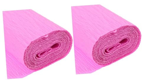 EXCEART 2rollen Krepppapier Für Diy Blumen Hochzeiten Geburtstagsfeiern Geschenkverpackungen Und Kreative Bastelprojekte Bastelmaterialien Für Jede Feier