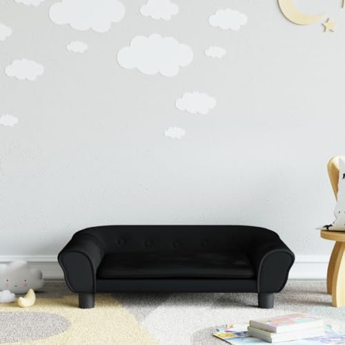 INLIFE Kindersofa Schwarz 70x45x26 cm Samt,5,5 KG,3196404