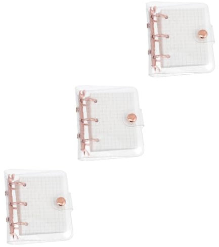 EXCEART 3sätze Mini Scrapbook Notizbuch Binder Roségold Seiten Transparentes Cover Für Kreative Planungen Und Erinnerungen Für Mädchen Und Scrapbooking