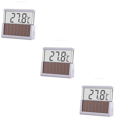 Housoutil 3 Stücke Digital Aquarium Thermometer Solar-powered Aquarium Wasser Temperatur Meter Mini Compact Design