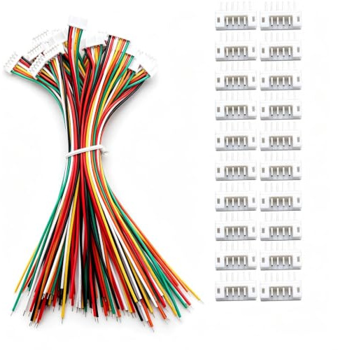 VISSQH 20 Paia JSTConnettore 150mm 26AWG Cavo, JST 2.54 XH 6 Pin Maschio e Femmina, JST Micro Elettrico Spina e Presa