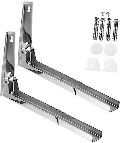 ABOOFAN Soporte Inoxidable Para Microondas Rejilla Extensible Soporte Retráctil Para Horno Microondas Marco De Pared Plegable