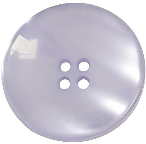 AERZETIX - C74050 - Set di 10 bottoni per cucire Ø20x3mm con 4 fori 32L L32 - colore lillà chiaro - in plastica - apertura 1.8mm - hobby creativo merceria cucito decorazione abbigliamento