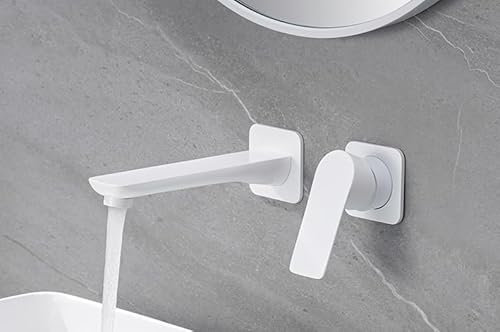 Graues zweiteiliges Einbauwaschbecken mit Warm- und Kaltwasserhahn Badezimmer-WC voreingebettet, weiß