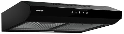Klarstein Cappa Aspirante a Incasso, Cappa Cucina con Filtro, Cappa Aspirante Cucina in Alluminio, Cappa da Parete con Flusso d'Aria 175m³/h, Illuminazione LED, Timer, Cappa Aspirante Filtrante