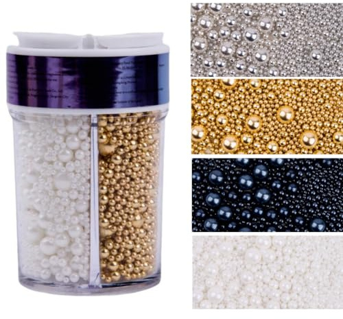 Essbare Perlen für torten Kuchen Dekoration 168g Weiß Schwarz Gold Silber Perlen Caketopper Geburtstag Halloween Thanksgiving Weihnachtsfeier Team Abendessen Kuchen Dekoration
