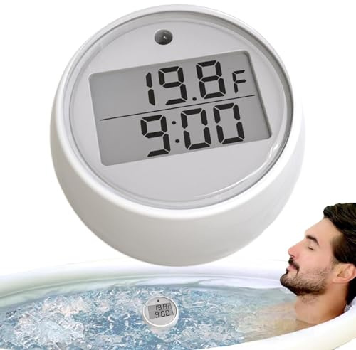 Thermomètre de bain de glace - Thermomètre de natation étanche - Thermomètre de bain - Thermomètre d'immersion froide et minuterie - Thermomètre numérique - Accessoire de plongée froide pour bain de