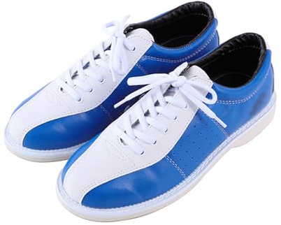 Blissbuilt Sport Scarpa da Bowling Unisex - Adulto,Scarpe da Bowling da Uomo Allenamento,Scarpe da Bowling Donna,Atletica in Morbida Pelle Traspirante,Scarpe da Bowling in Microfibra,Blu,Taglie 29-53