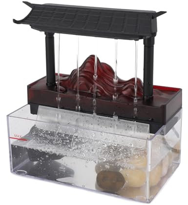 Fuente de Agua de Escritorio de Mesa, Decoración Interior LED para Sala de Estar, Excelente Material Plástico, Fuente de Alimentación USB de Tamaño Compacto para Oficina en Casa