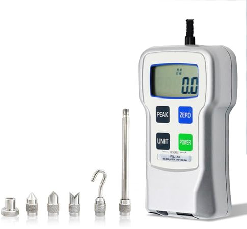 XDTKJDZ Digital Push Pull Force Gauge, Dynamometer Tension Pressure Tester Thrust Meter, Units N, Kgf (gf), Lbf, Range 10N, 20N, 50N, 100N, 200N, 500N, for Mechanical Physics