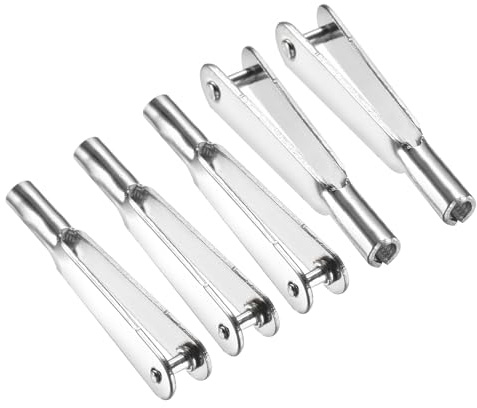 QUARKZMAN 5 Stück Metall-Clevis-Schnellverbindung M2 Gewinde Stahl-Clevis Selbstsichernder Clip Befestigungsschwingen für RC-Flugzeug Auto Hubschrauber Modell Ersatzteile, 2mm x 25mm