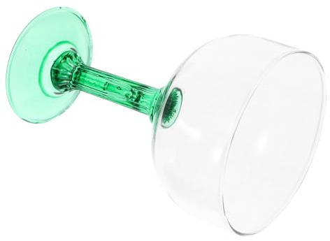 BESTOYARD Creative Cactus-Shaped Wine Goblet 400ml Green Glass Drinking Cup Mexican Margarita Glass Decorative High Stem Cocktail Cup