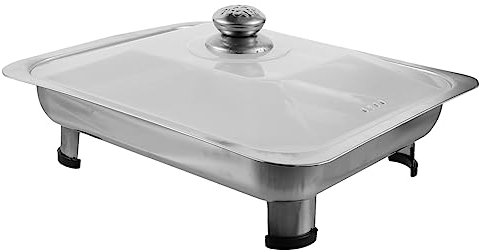 TOPPERFUN Plato Llano de Acero Inoxidable bandejas Bar empanamiento Calentadores Horno Palet Pallet Pizza Pan Bandeja de Servir para Buffet Bandeja de Aperitivos Buffet el plastico Silver