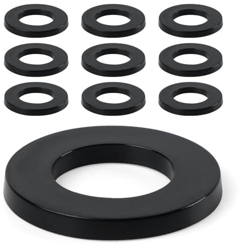 FOMGIIN Kunststoff Unterlegscheiben M20 x 35mm, 10 Stück Schwarz Plastik Beilagscheibe Karosseriescheiben Unterlegscheibe Nylon Kunststoffscheiben Beilagscheiben, für Klempner Elektrische Isolierung