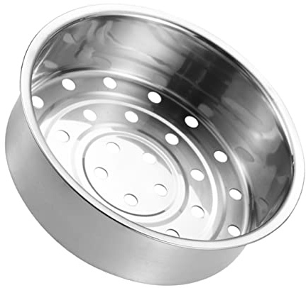 Panier Vapeur Tofu Argenté pour Acier Inoxydable et Fruits de Mer | Conteneur pour Cuiseur Vapeur Domestique, Facile à Nettoyer, Bords Lisses, Chauffage et Cuisson à Vapeur