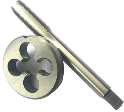 ZHaotn Macho y terraja M12x1.25 de acero de alta velocidad for máquina, macho y terraja redondos, macho y terraja de roscar M12 x 1.25 y tuerca redonda, macho y terraja manual métricos
