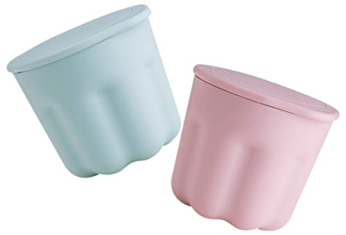 LOORGVEL 2 ensembles Kit de Bols de Nettoyage pour Pinceaux de Maquillage Silicone Pad Doux à Points Convexes pour Outils Cosmétiques et Éponges Support Séchage Intégré pour Entretien