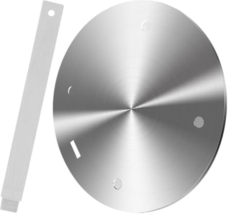 SUPVOX Diffuseur de Chaleur en Acier Inoxydable 160mm X 3,4mm pour Plaque à Induction, Adaptateur de Cuisson Polyvalent Cuisine, Disque Convertisseur Compatible Gaz et Induction,