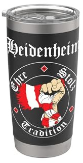 Heidenheim Ehre Stolz Tradition – Fußball Ultras Style Doppelwandiger Edelstahl-Thermobecher