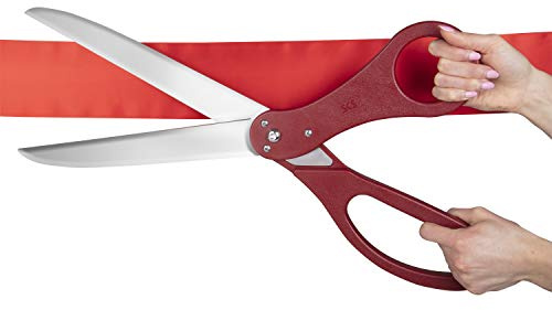 SCS Direct kraftig metallband klippsax för stora öppningar, invigningar och specialevenemangsceremoni gigantisk 63 cm extra stor