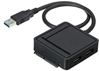 Generic 3-in-1 USB 3.0 auf SATA III Adapter TF/SD Kartenleser USB Hub 2 Ports Konverter für 2,5/3,5 HDD Festplatte für Laptop PC Computer