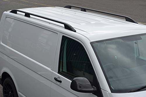ALVM Teile und Zubehör Schwarz Aluminium Dachträger, Für L1H1 T6 Transporter (2016+)