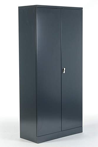 Schrank & Stuhl Aktenschrank Stahlschrank Flügeltürenschrank 195 cm Höhe, 42 m Tiefe ANTHRAZIT