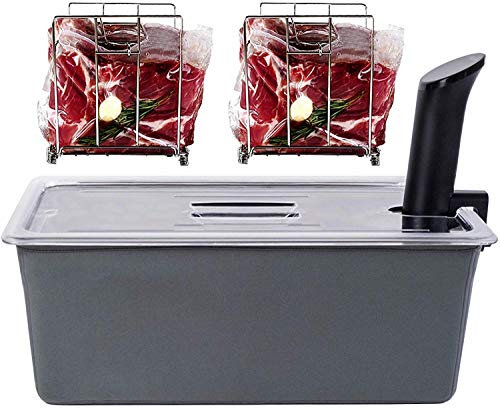 Väeske Large Sous Vide Container 26 Quarts with Lid, 2 Racks & Insulating Sleeve | Neoprene Retains Heat | Compatible with Anova, Joule, Instant Pot, Sous Vide Cookers