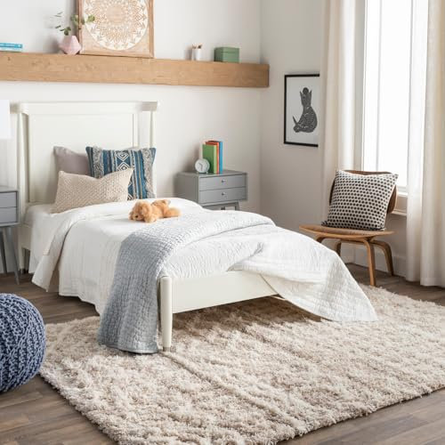 Livabliss Dubai Shaggy Rug - Modern Berber Rugs Living Room, Large 200x290 cm, Soft Shaggy Rugs for Bedroom - Neutral Boho Fluffy Rug, Easy Care Plush Thick Pile - Cream and Light Beige