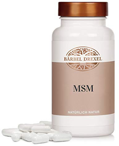 BÄRBEL DREXEL® MSM 2000mg Kapseln, Methylsulfonylmethan (60 Stk) 100% Vegane Herstellung Deutschland, Vegan, Ohne Magnesiumstearat, Ohne Zusätze, Hochdosiert