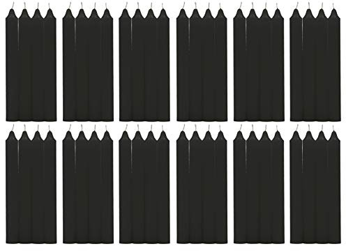 H HANSEL HOME Vela de Mesa Multiples Colores 17,5 cm (Negro, 48 Velas)