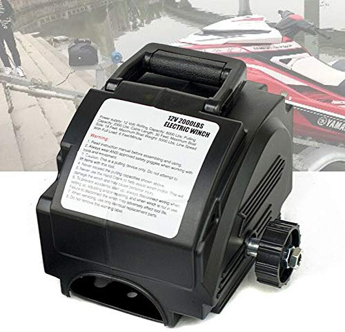 Elektronische Seilwinde, 2000lbs 12V 906 kg Motorwinde Seilzug Elektrowinde Seilzug Flaschenzug Seilhebezug mit Fernbedienung