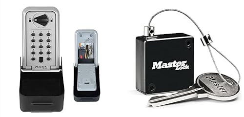Master Lock Zertifizierter Schlüsseltresor + Ausziehbares Schlüsselkabel [Extra Large] [Wandmontage] [Wetterfest] - 5426EURD - Extra hoch gesicherter Schlüsselsafe
