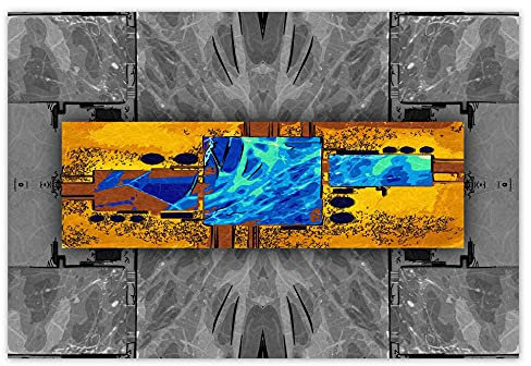 Wandsticker Dekosticker 155 x 105 cm blau schimmernd Nr. H2733M_NS1DB