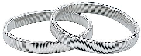 Long Sleeve Shirt Holder Anti-Slip Metal Garter Armbands | Keeps Cuffs from Sliding | Comfortable Wear, One Size Fits Most | Clothing Keepers Silver