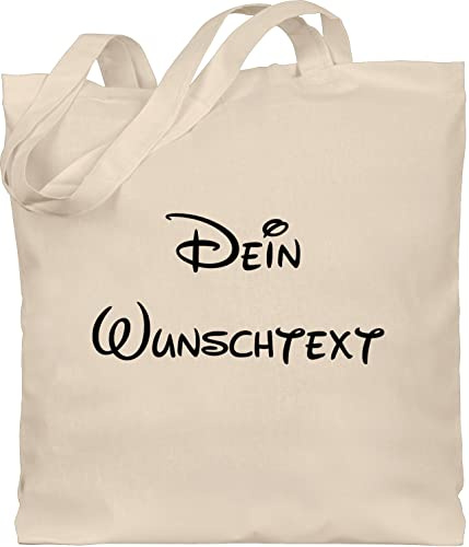 Geschenk mit Namen personalisiert by Shirtracer - Baumwolltasche - Aufdruck selbst gestalten - Wunschtext I Geschenk mit eigenem Text personalisiert