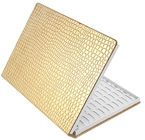 Dojimayisc 216 Colors Nail Tips Display Book DIY Nail Art Showing Shelf Gel Color Card Chart Painting Display Board Gold
