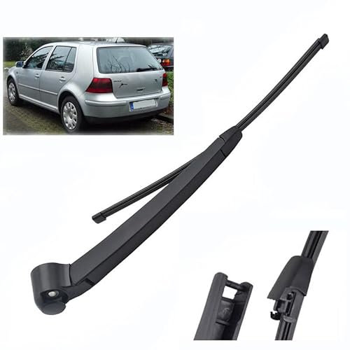 ZELLYA Wischerarm Hinten Scheibenwischer Wischer Set, für Golf 4 IV 1997-2002 Scheibenwischerarm Blatt Austausch Kunststoff Schwarz