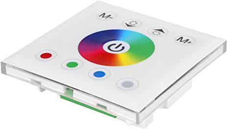 Yctze Wandschalter für LED Streifen, Wandmontierter, Farbiger RGBW LED Touchpanel Controller/Dimmerschalter für weiße LED Streifen