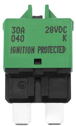 ECSiNG 1 fusible para cuchilla de disyuntor de 30 A, fusible reiniciable, interruptor de circuito de fusible de reinicio manual para automóvil, camión, vehículo, barco