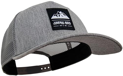 Jumping Bird Trucker Cap Unisex Kuchenspitze Hellgrau • Outdoor Mesh-Cap für Sport & Sommer • Individuell verstellbar 54-62 cm • Kappe