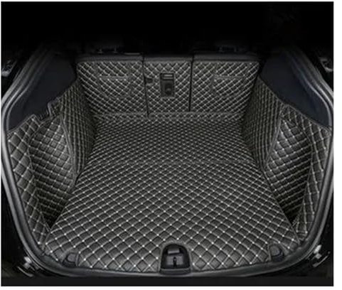 Kofferraummatte Auto Kompletter Satz Kofferraummatten Für Tesla Für Model Y 2021 wasserdichte Cargo Matten Kofferraumteppiche Für Model Y 22–20 Kofferraumabdeckung(Color:Schwarzbeige)