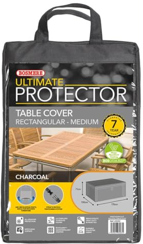 Bosmere Ultimate Protector Rectangular Table Cover 6 Seat Charcoal U555C