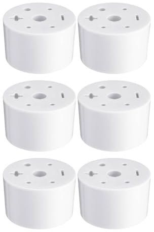 Haztholf 6 Piezas de Jarrón Funerario de Cementerio Inserta Soporte de Flores de Cementerio de Plástico con Cementerio Reutilizable Cilíndrico de 7 Agujeros