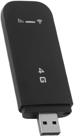 Router WiFi Portatile USB 4G LTE, Hotspot Mobile da Viaggio Tascabile, Supporto per 10 Dispositivi, Modem Router WiFi USB 150 Mbps con Slot per Scheda SIM per L'Europa (BLACK)