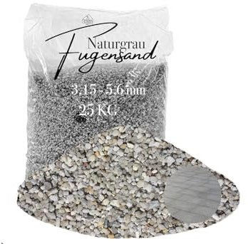 25 kg Fugensand Einkehrsand Quarzsand hellgrau 3,15-5,6 mm für enge Fugen trocken