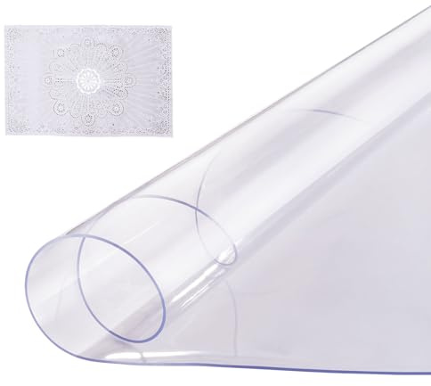 VEVOR Tovaglia di Plastica Diametro 1219mm Spessore 2,0 mm Copertura Trasparente Protezione Tavolo Rotondo Impermeabile Facile da Pulire Tovaglia per Tavolo da Ufficio Tavolo da Pranzo Comodino