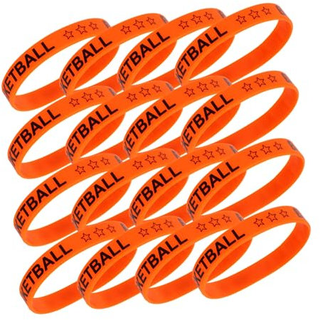 Toyvian 20stücke Basketball Armbänder Mit Druck Kreative Handgelenk Accessoires Für Partys Und Unisex Für Leuchtende Farben Und Basketballmuster